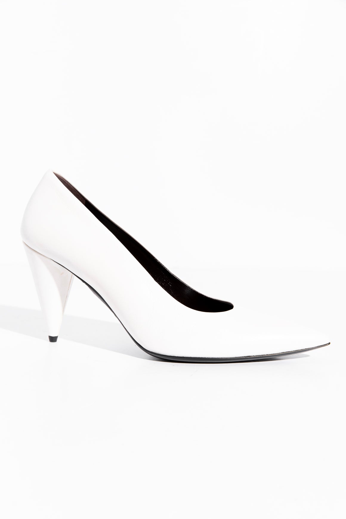 THE ROW White Leather Pointed Toe Pumps (Sz. 38)