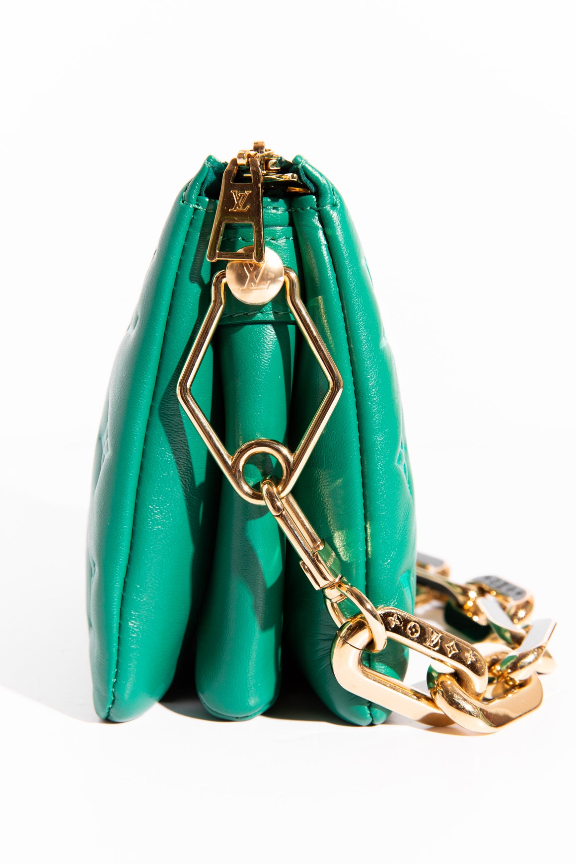 LOUIS VUITTON Green LV Coussin BB Handbag