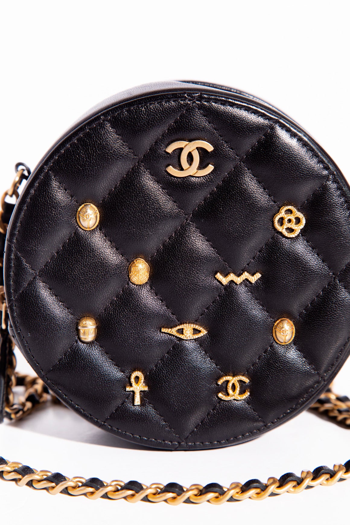 CHANEL Amulet Round Clutch