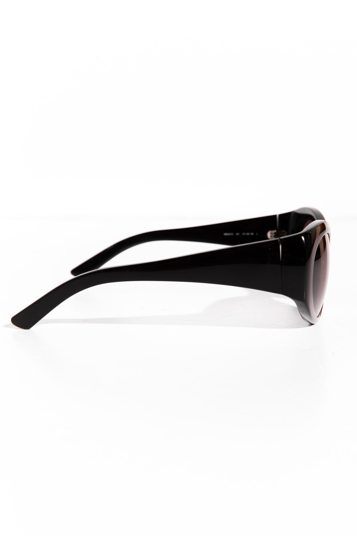 BALENCIAGA Black Oval Frame Sunglasses