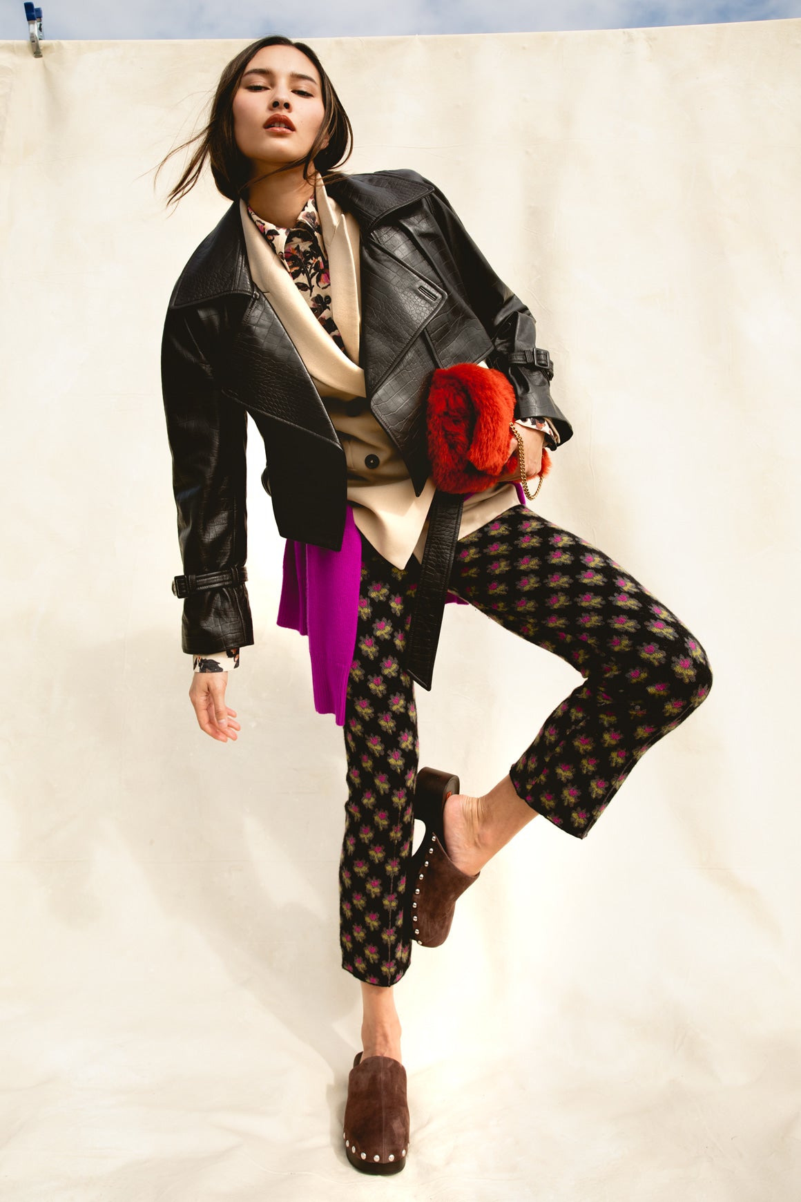 RACHEL COMEY Printed Alpaca Knit Pants (Sz. XS)