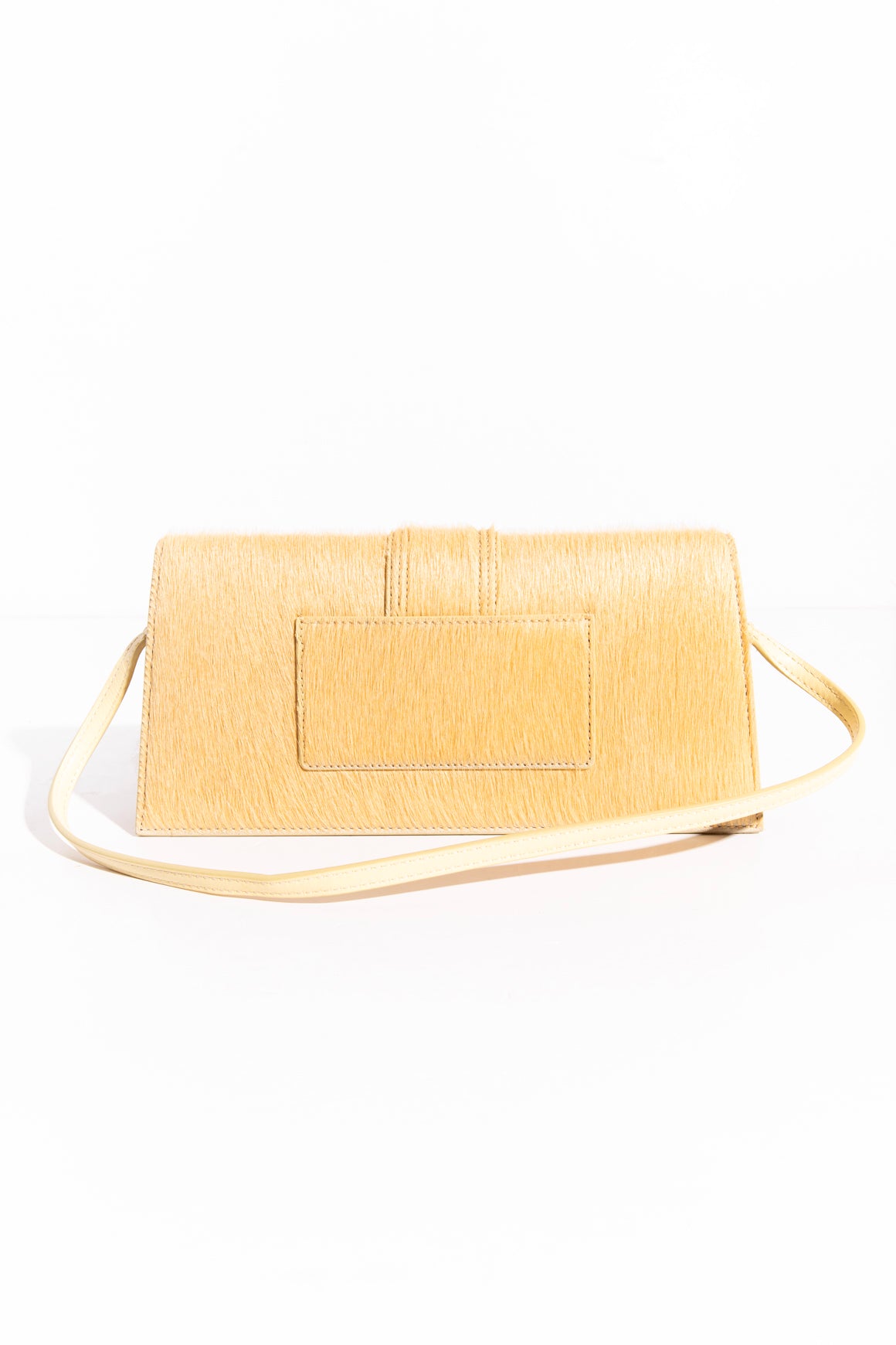 JACQUEMUS Yellow Mohair Le Bambino Shoulder Bag
