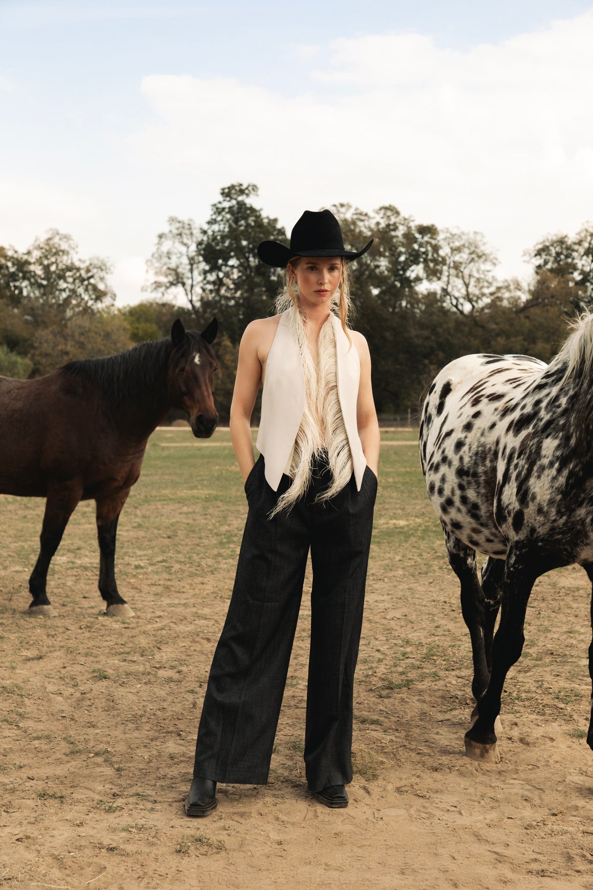 PLAN C Pleated Wide Leg Trouser (Sz. 44/8)