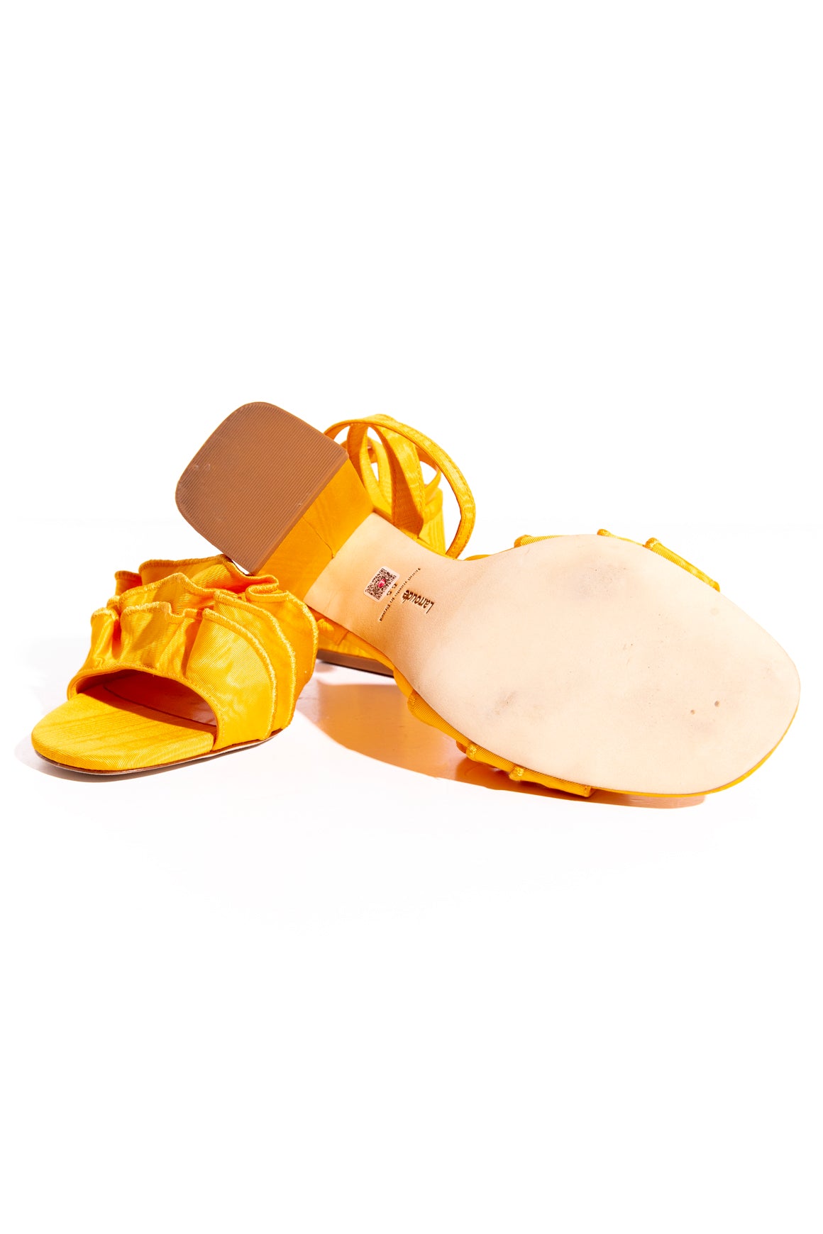 LARROUDE Orange Heeled Sandals (Sz. 8.5)