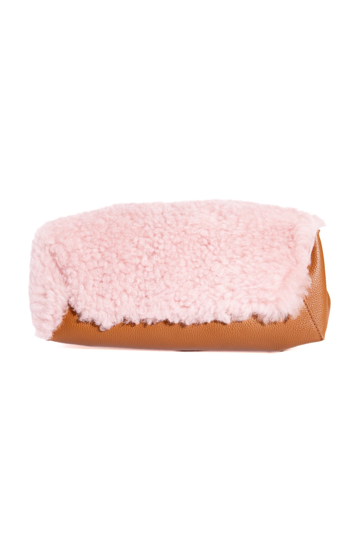 MARNI Pink Shearling & Leather Tote