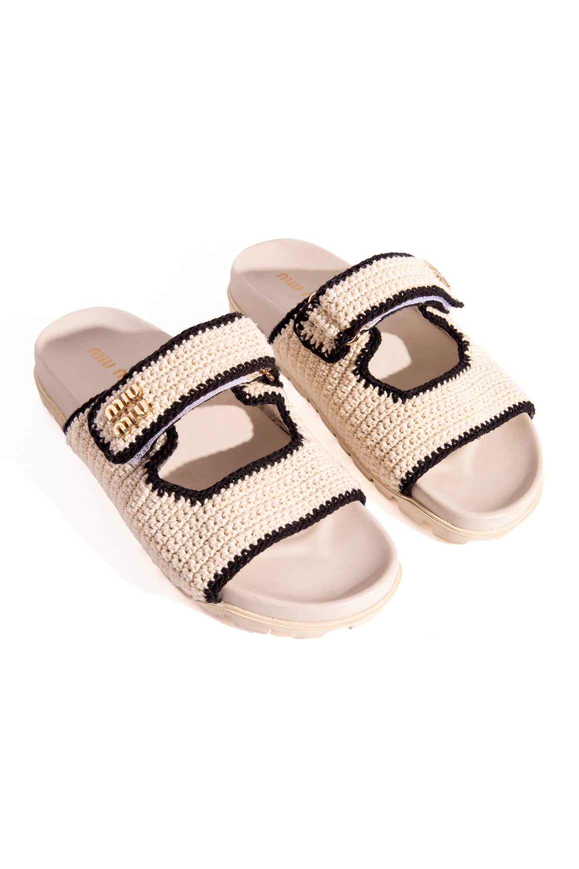 MIU MIU Crochet Knit Slides (Sz. 8)