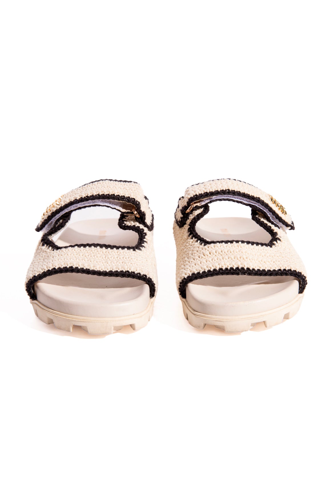MIU MIU Crochet Knit Slides (Sz. 8)