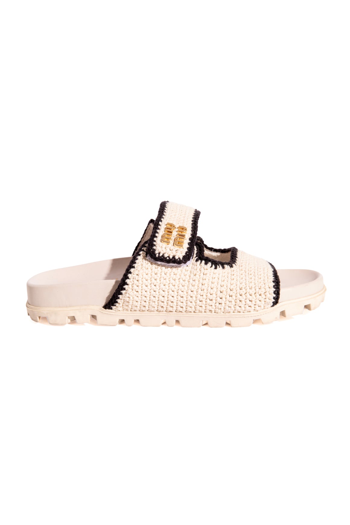 MIU MIU Crochet Knit Slides (Sz. 8)