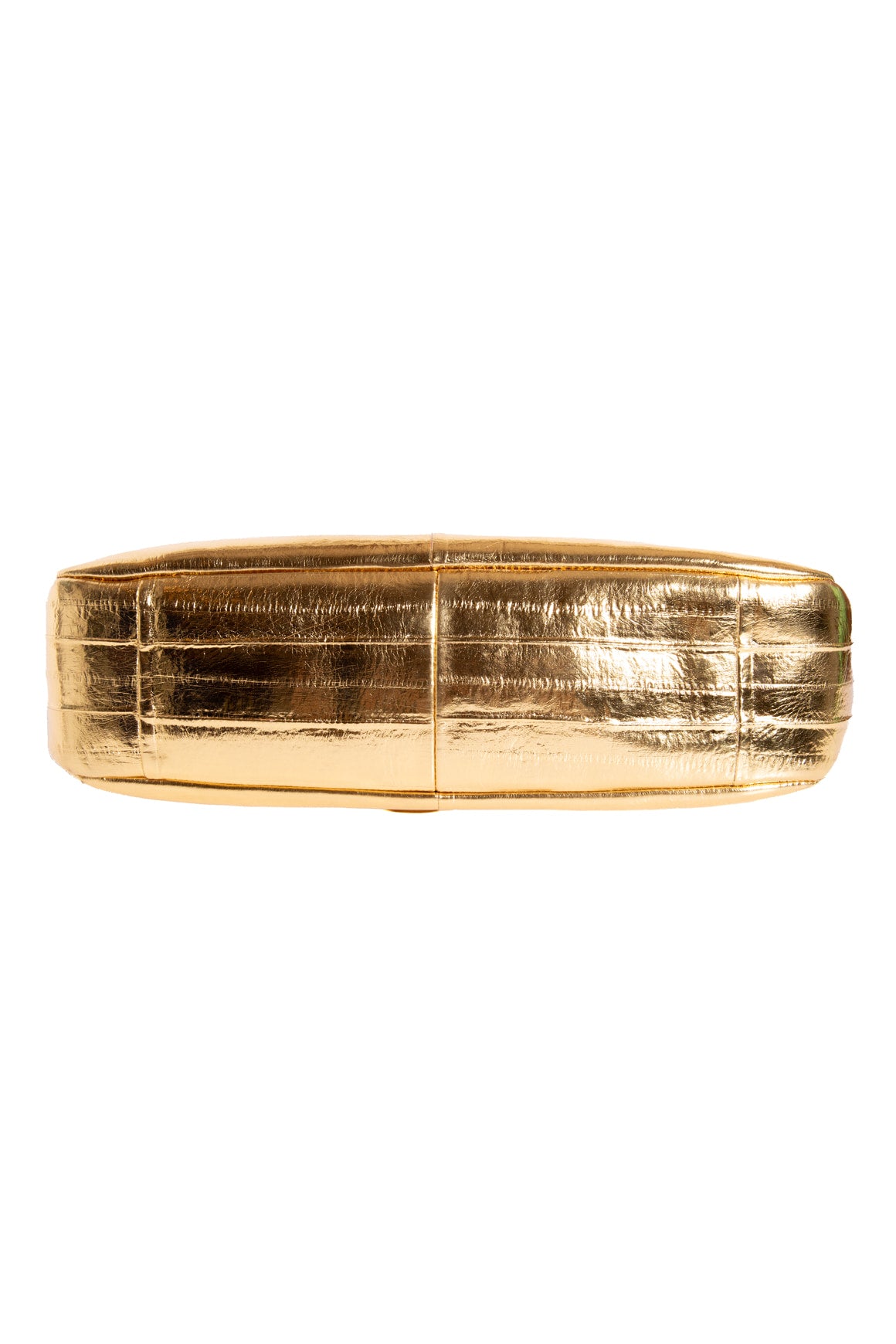 THE ROW Gold Metallic Eel Everett Foldover Tote