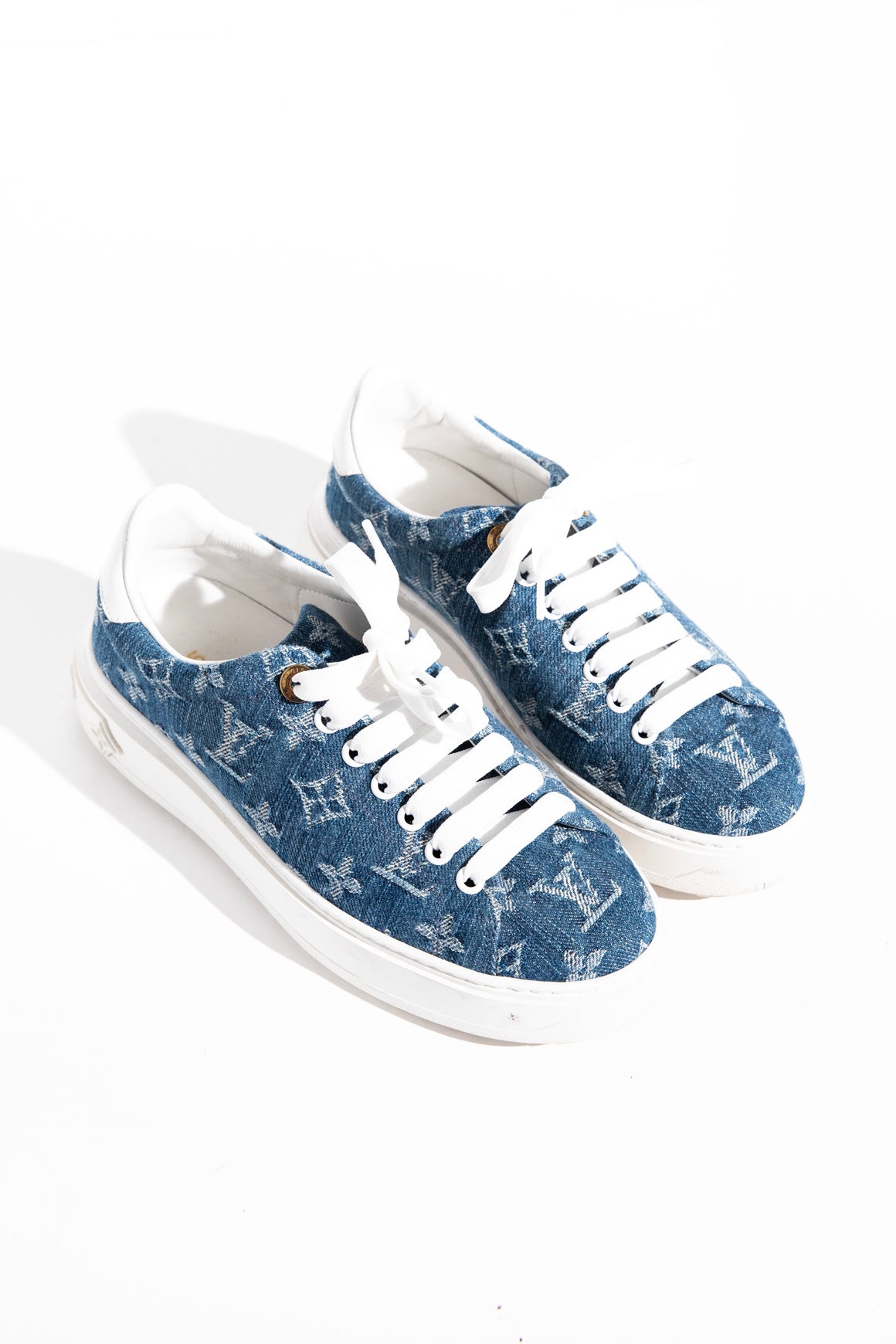LOUIS VUITTON Denim Logo Sneakers (Sz. 36)