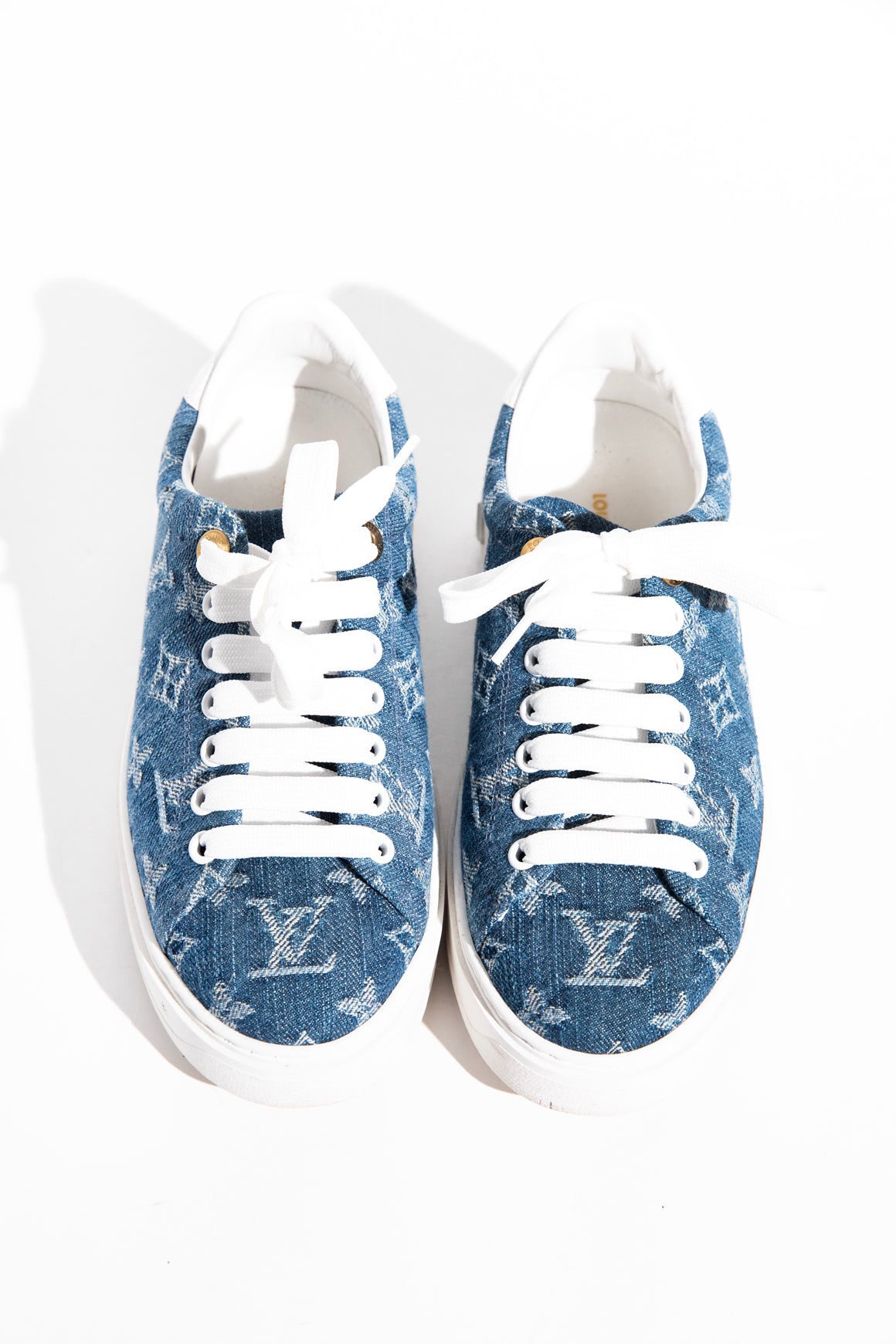 LOUIS VUITTON Denim Logo Sneakers (Sz. 36)