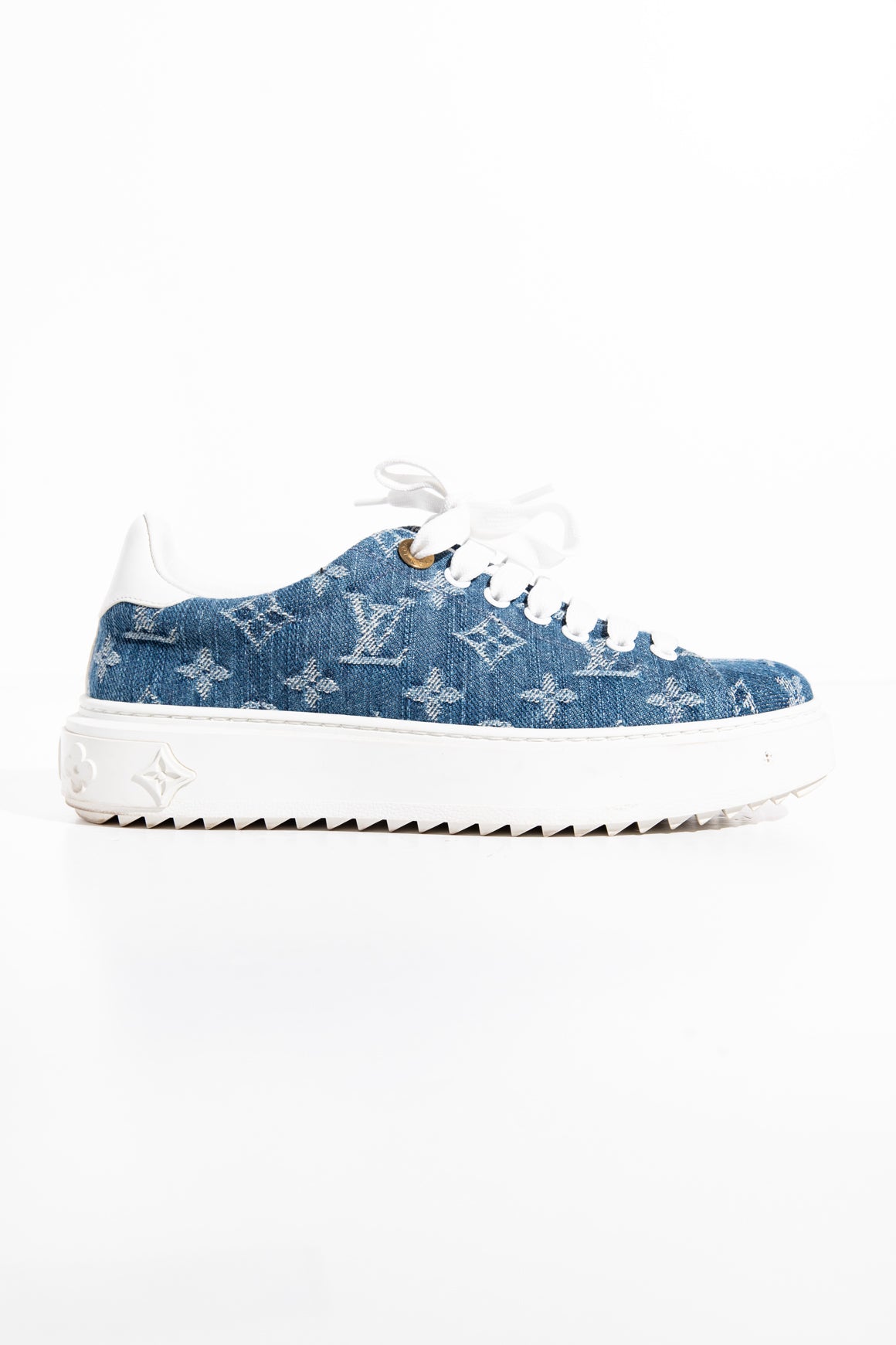 LOUIS VUITTON Denim Logo Sneakers (Sz. 36)