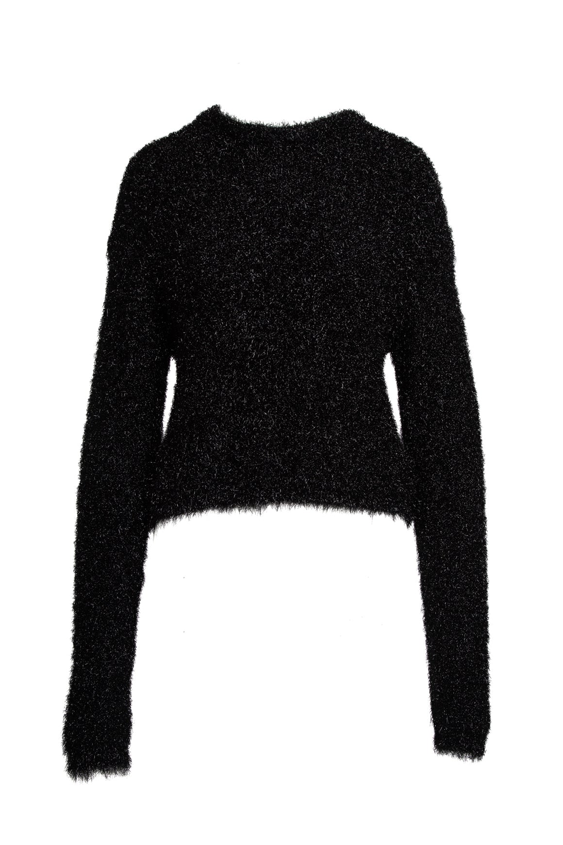 TIBI Black Metallic Tencel Sweater (Sz.M)