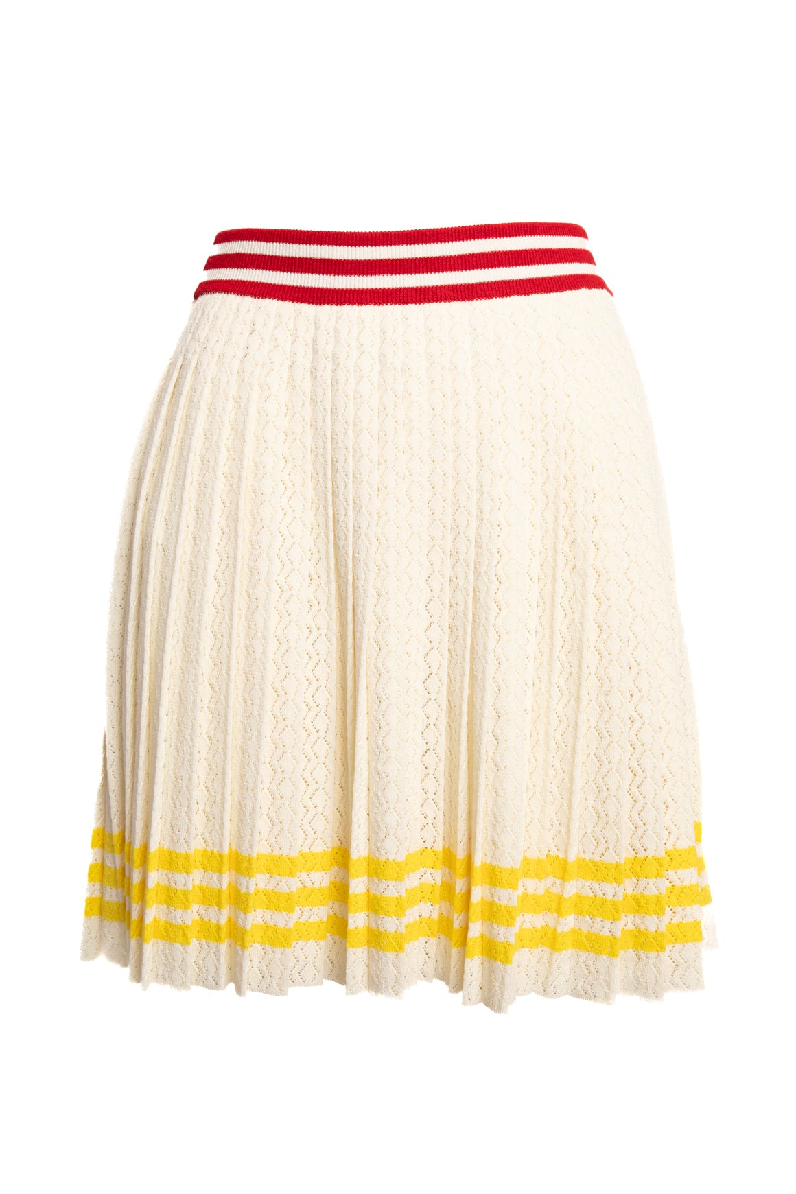 GUCCI x ADIDAS Cream Knit Pleated Mini Skirt (Sz. M)