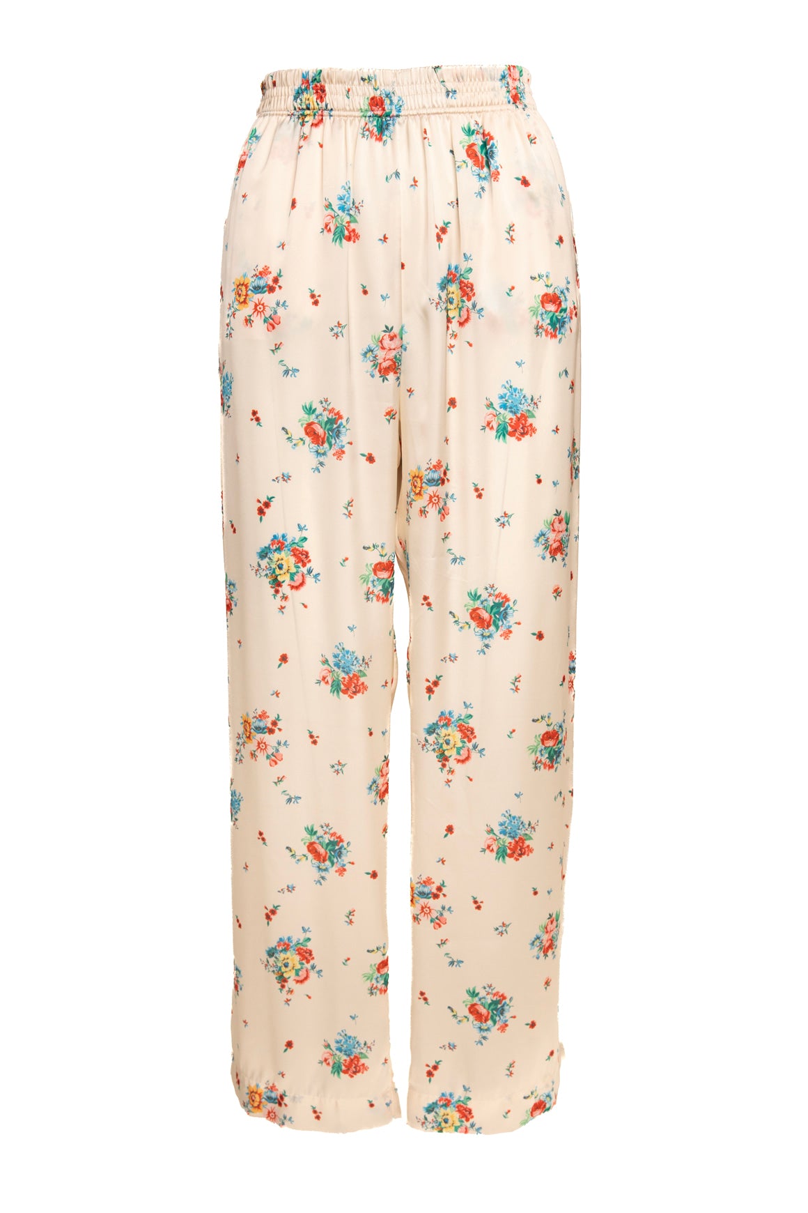 PACO RABBANE Cream Floral Silk Lounge Pants (Sz. 38/2)