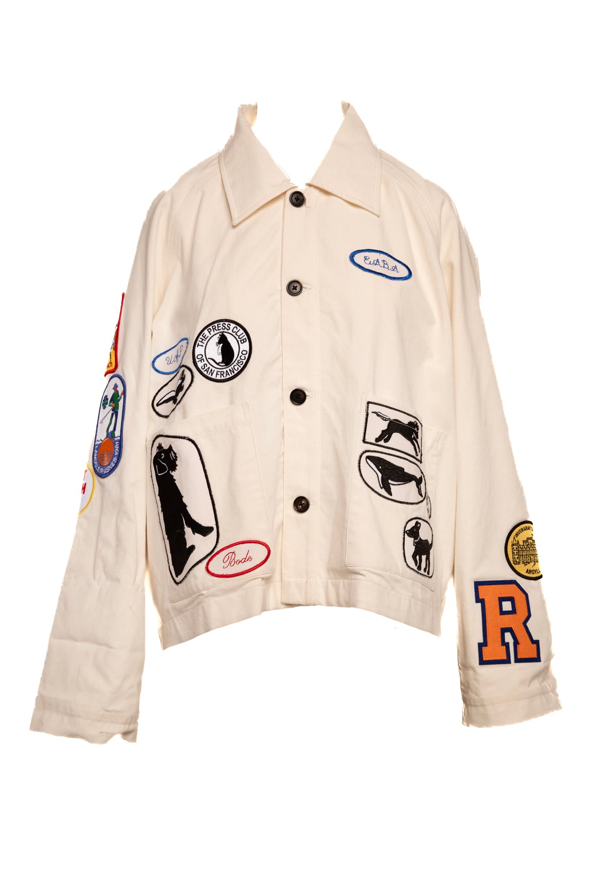 BODE Cream Patch Embellished Chore Jacket (Sz. XL)