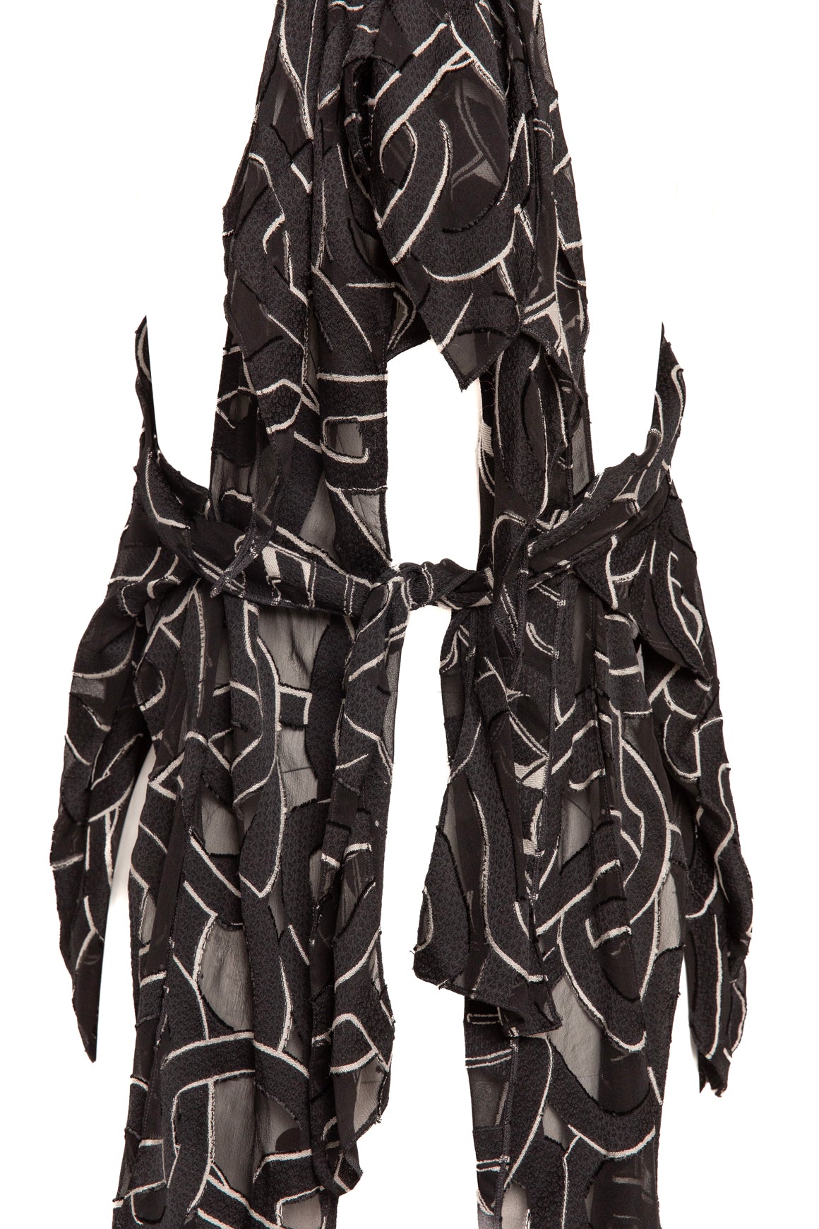 MATICEVSKI Black & White "Urchin" Halter Blouse (Sz. S)