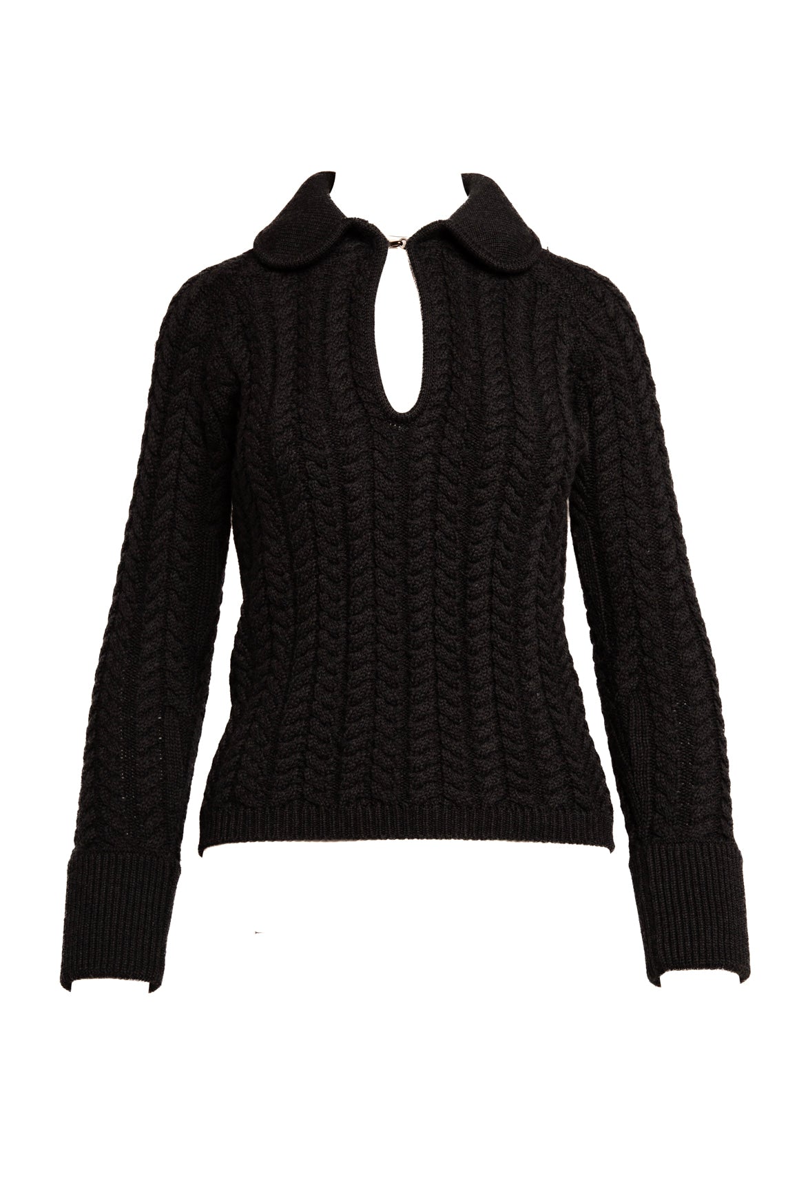 ANDREW GN Charcoal Keyhole Sweater (Sz. S)