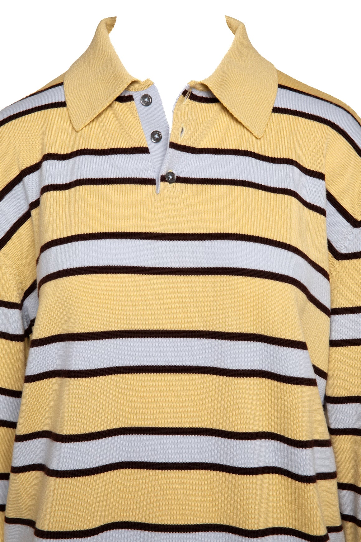 ZANKOV Yellow Striped Oversized Sweater (Sz. L/XL)