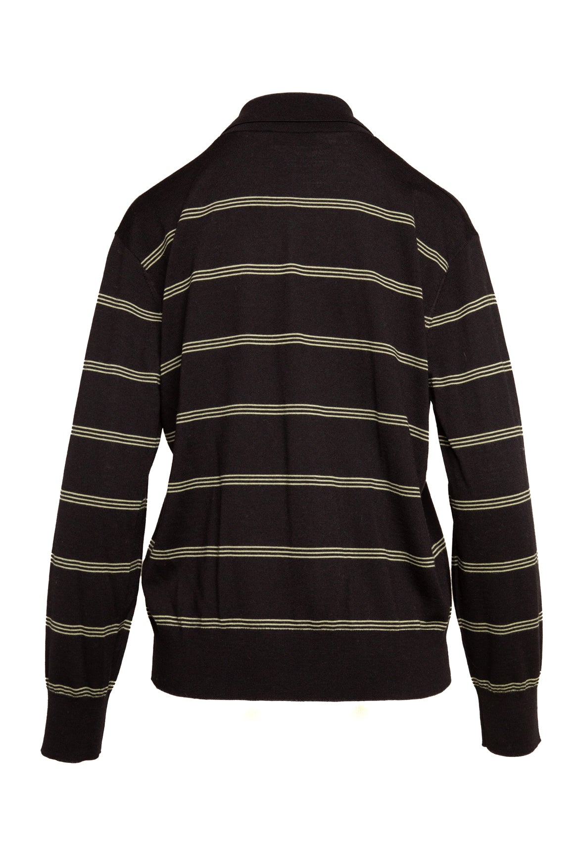 DRIES VAN NOTEN Black Striped Rugby Sweater (Sz. M)