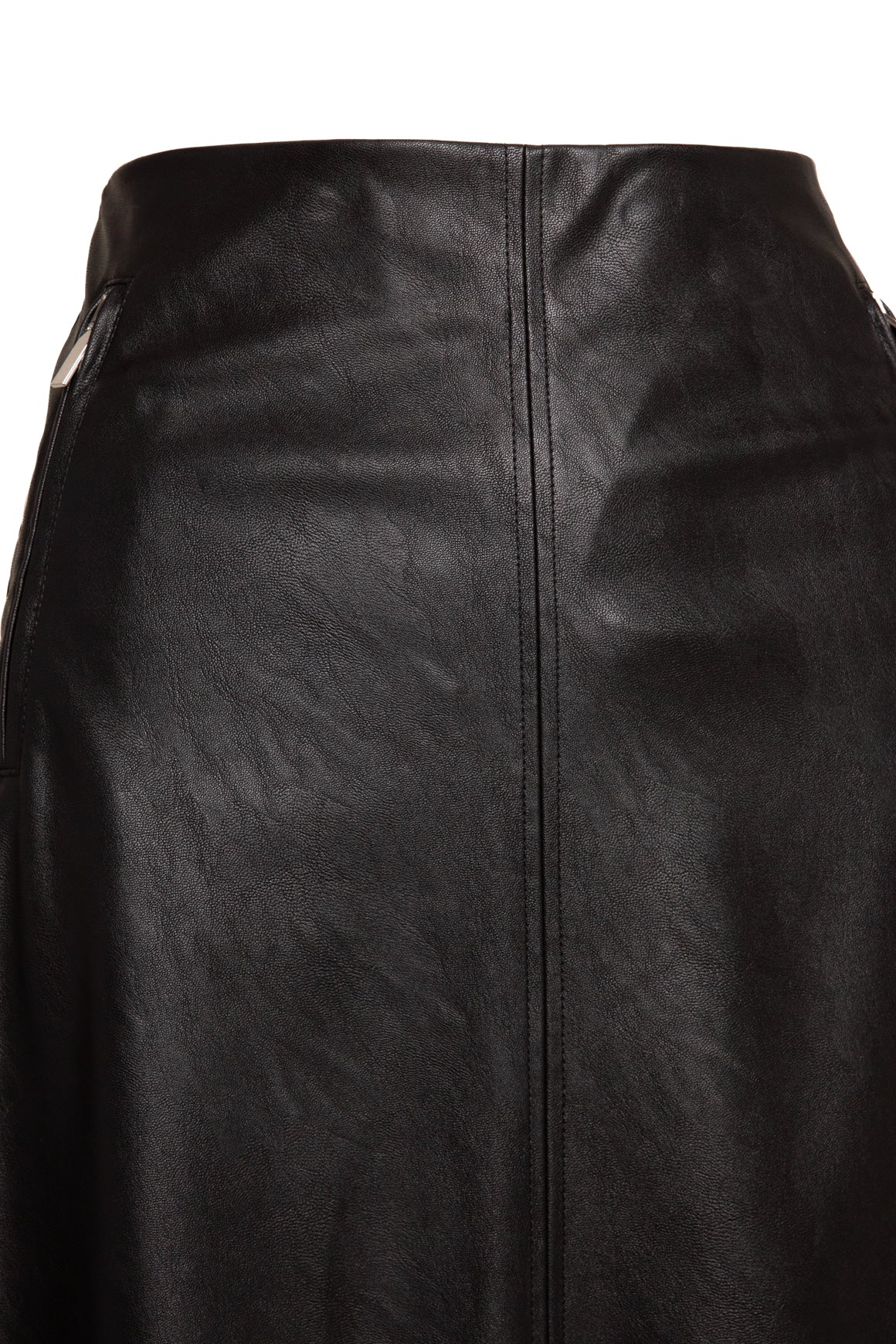 GAUCHERE Black Faux Leather A Line Maxi Skirt (Sz. 34/XS)