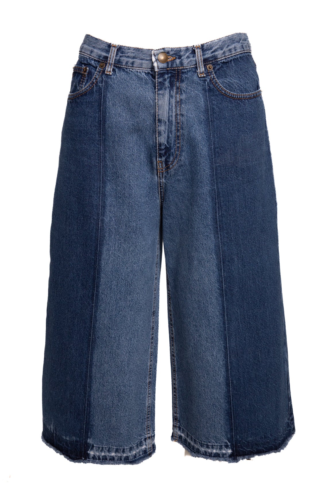 MCQ Blue Colorblock Denim Culottes (Sz. 29)