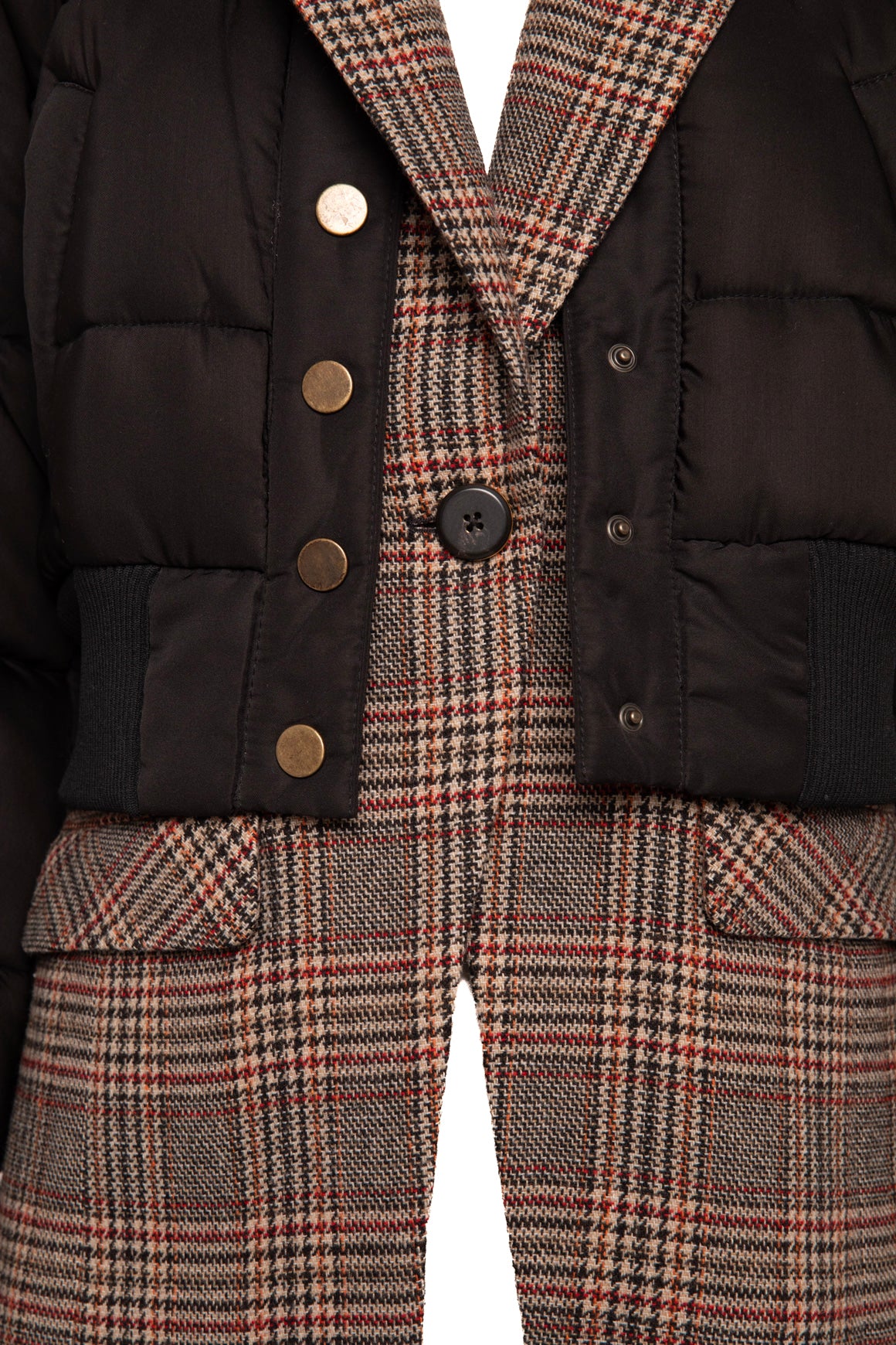 VERONICA BEARD Black Puffer Tweed Blazer Combo (Sz.6)