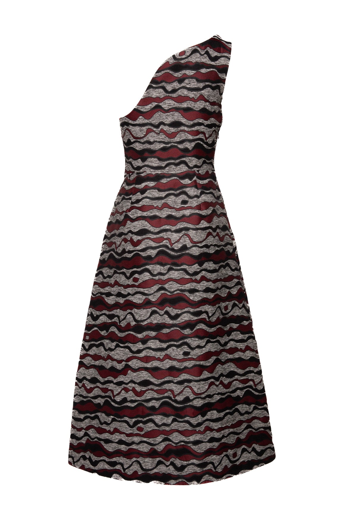 ROSKANDA Printed One Shoulder Gown (Sz.8/US 4)