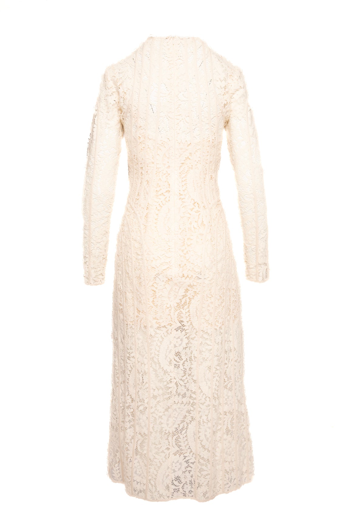 ZIMMERMANN Cream Lace Sheer Long Sleeve Maxi Dress (Sz. 6)