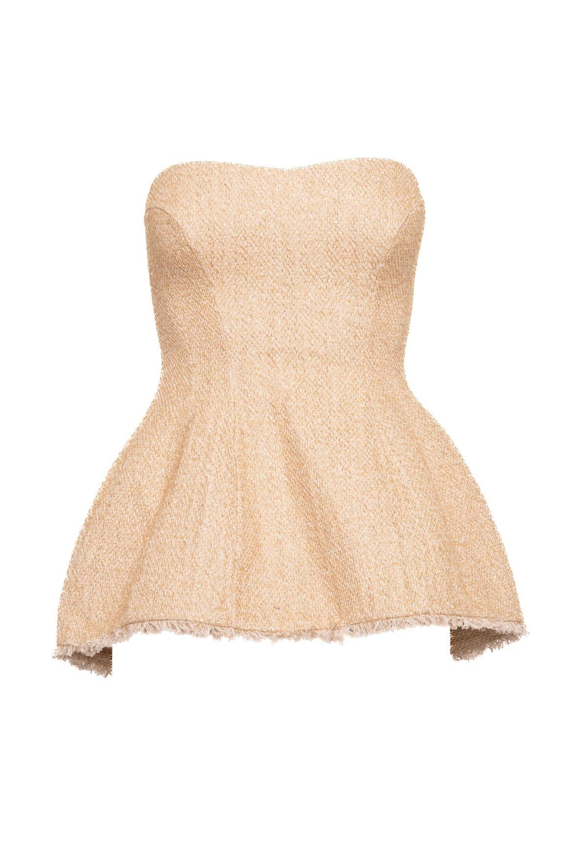 ROSIE ASSOULIN Gold & Cream Bustier Lamp Top (Sz. 2)