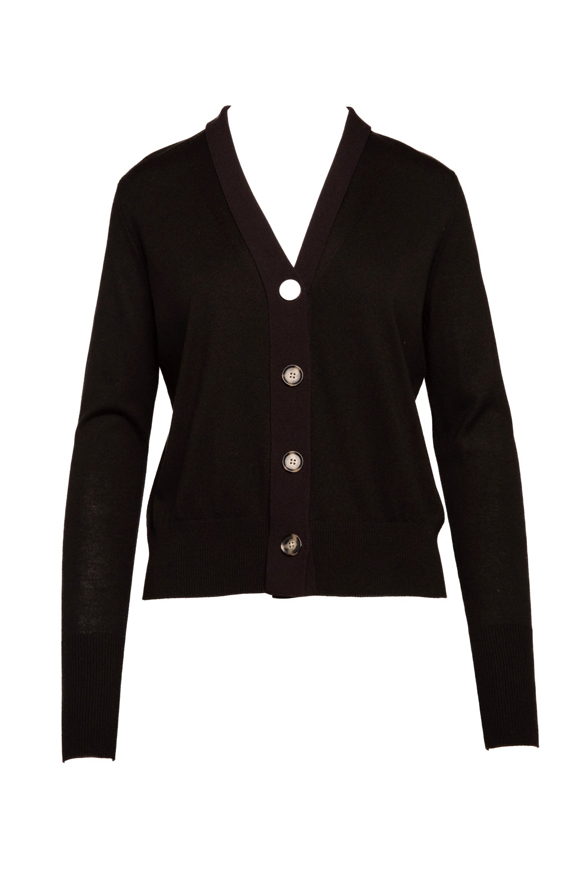 PROENZA SCHOULER Black Mismatched Button Cardigan (Sz. XS)