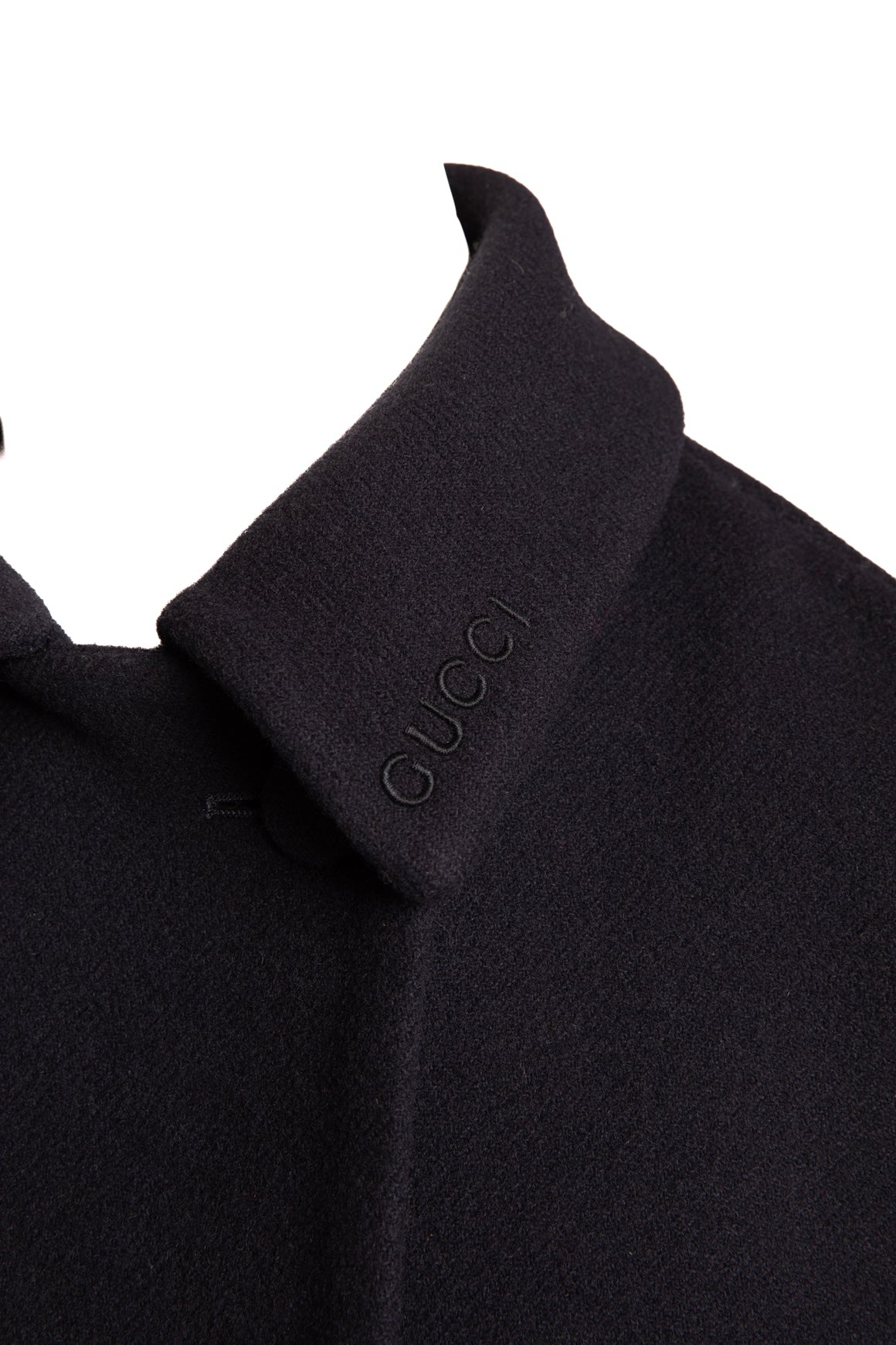 GUCCI Navy Wool Double Breasted Longline Coat (Sz. 4)
