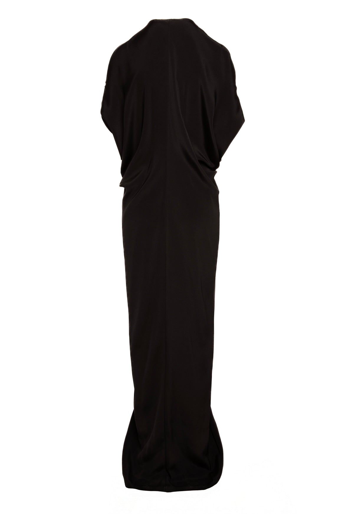 ZERO MARIA CORNEJO Black Satin Long Miu Dress (Sz. 4)