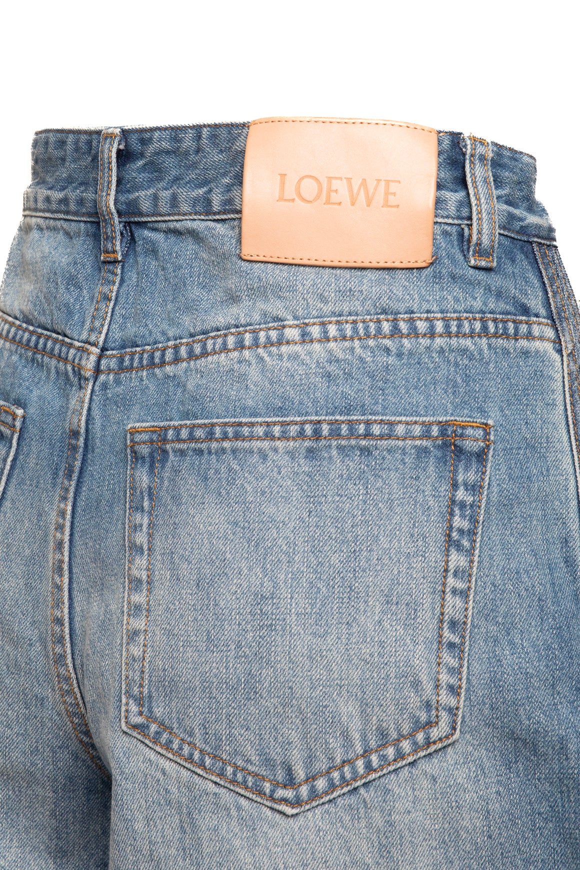 LOEWE Mid Wash Wide Leg Scallop Hem Jeans (Sz. 2)