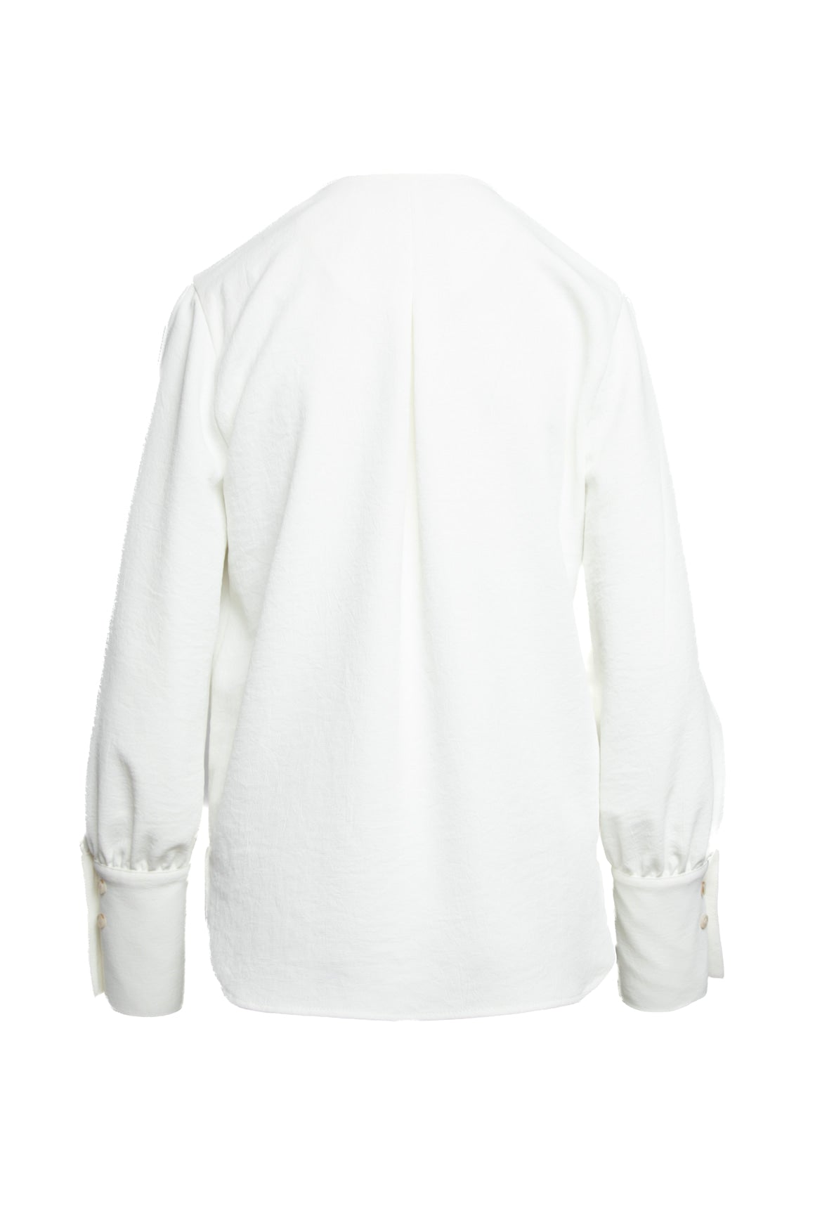 RACHEL COMEY White & Black Tie Front Long Sleeve Blouse (Sz. 4)