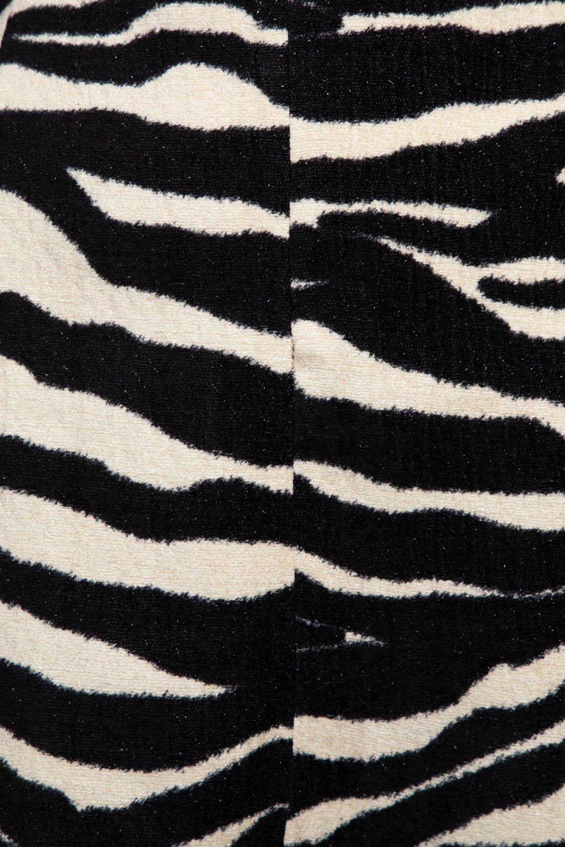 DRIES VAN NOTEN Black & Cream Zebra Striped Mini Skirt (Sz. 6)