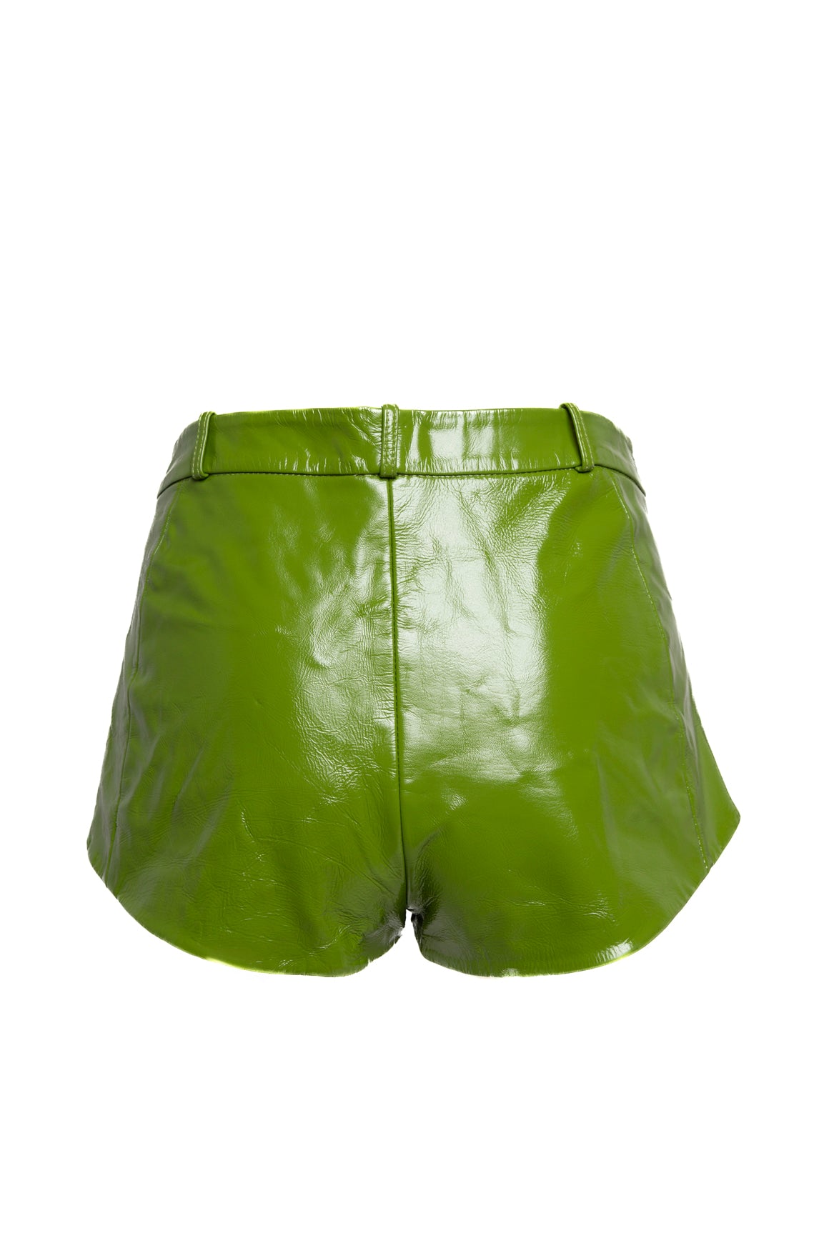 LAMARQUE Chartreuse Lamb Leather Hot Pant (Sz.M)