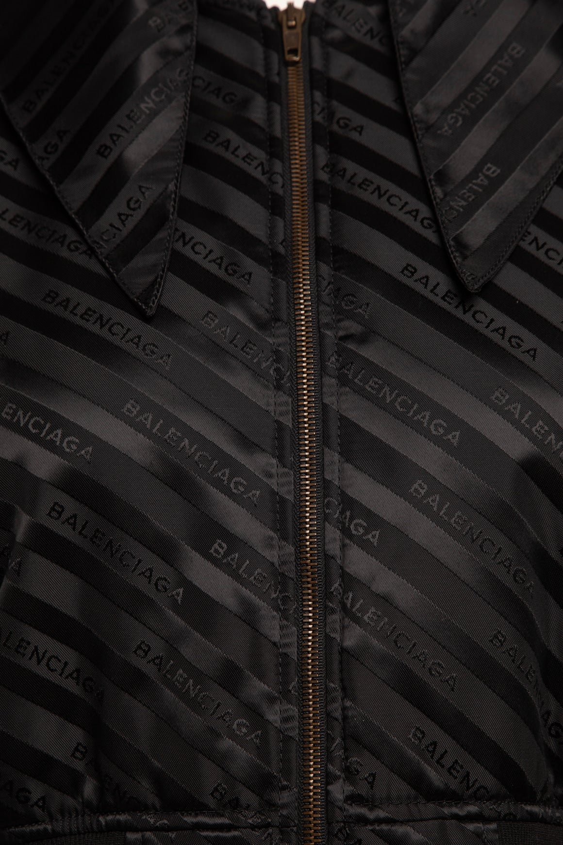 BALENCIAGA Black Logo Bomber Jacket (Sz. 34/XS)