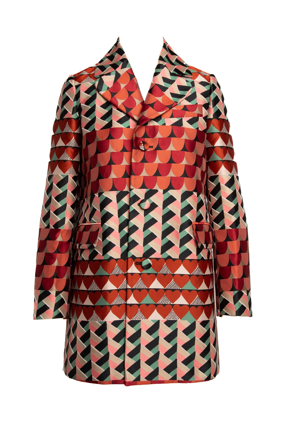 RED VALENTINO Jacquard Longline Jacket (Sz.40/4)