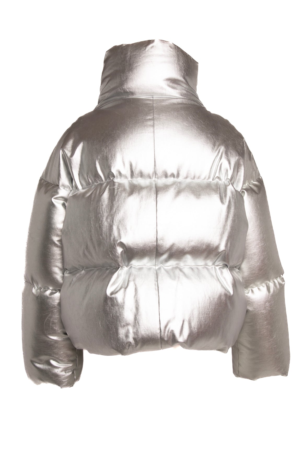 KHAITE Silver Metallic Puffer Jacket (Sz.M)
