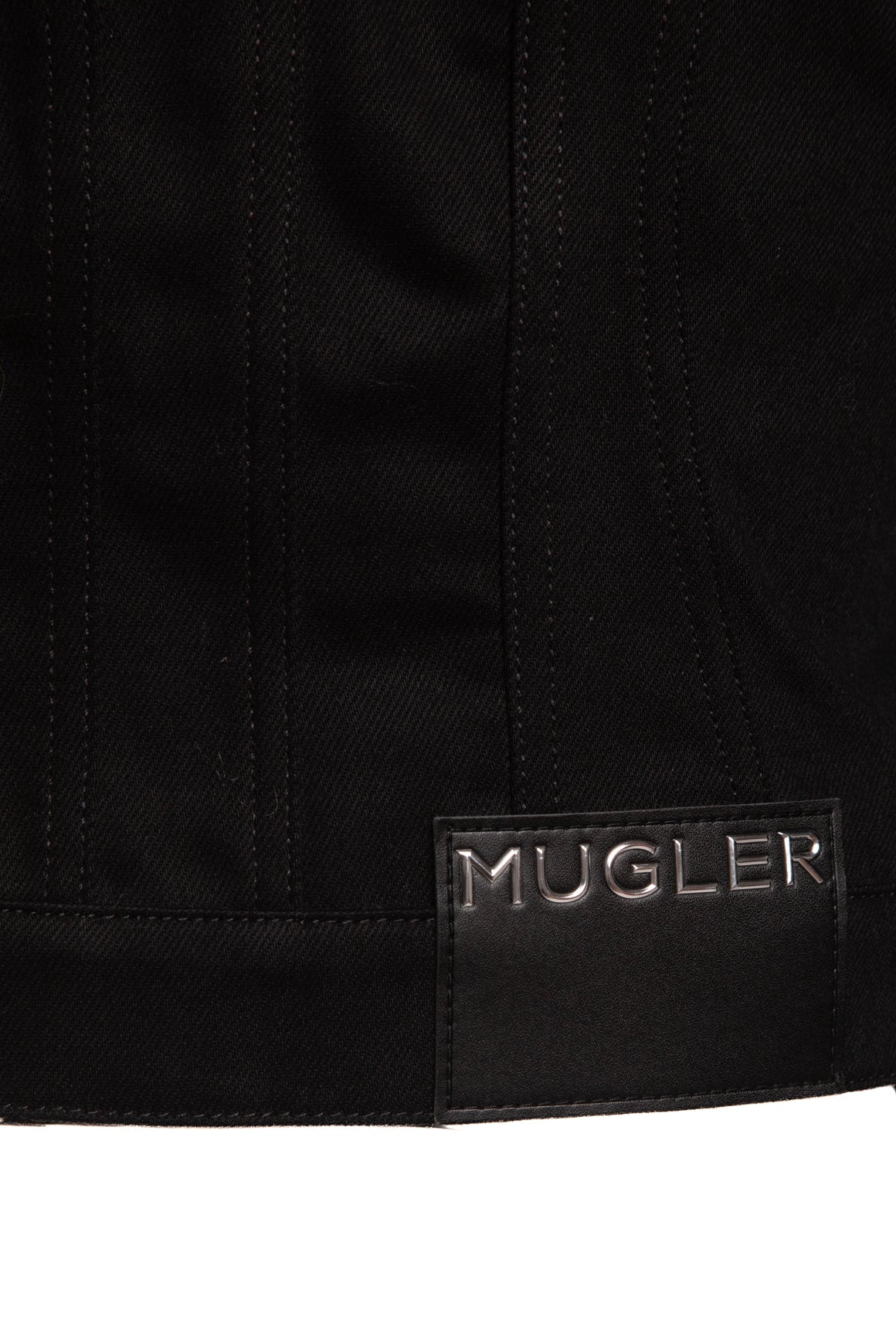 MUGLER Indigo/Black Crop Jacket (Sz. 0)