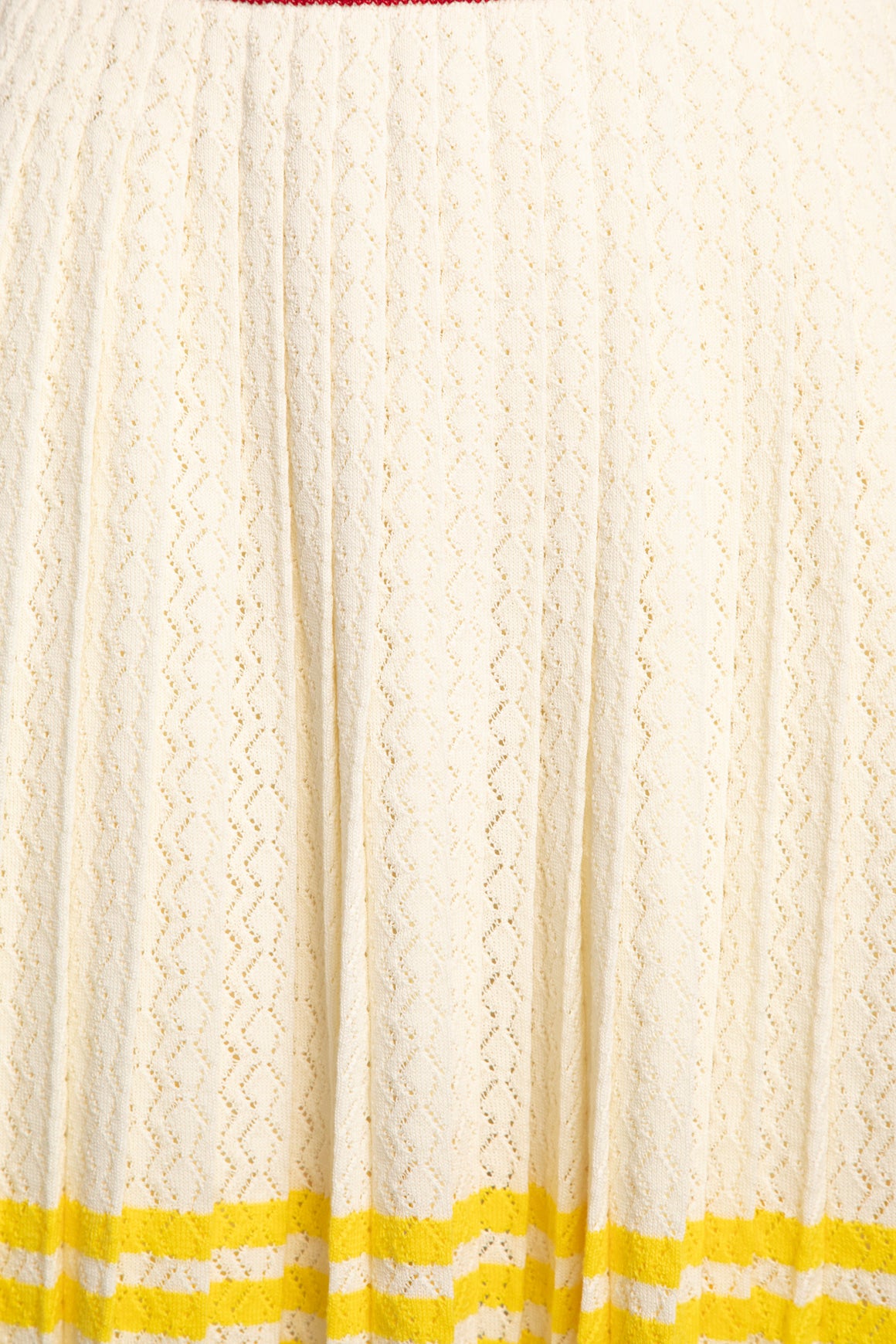 GUCCI x ADIDAS Cream Knit Pleated Mini Skirt (Sz. M)