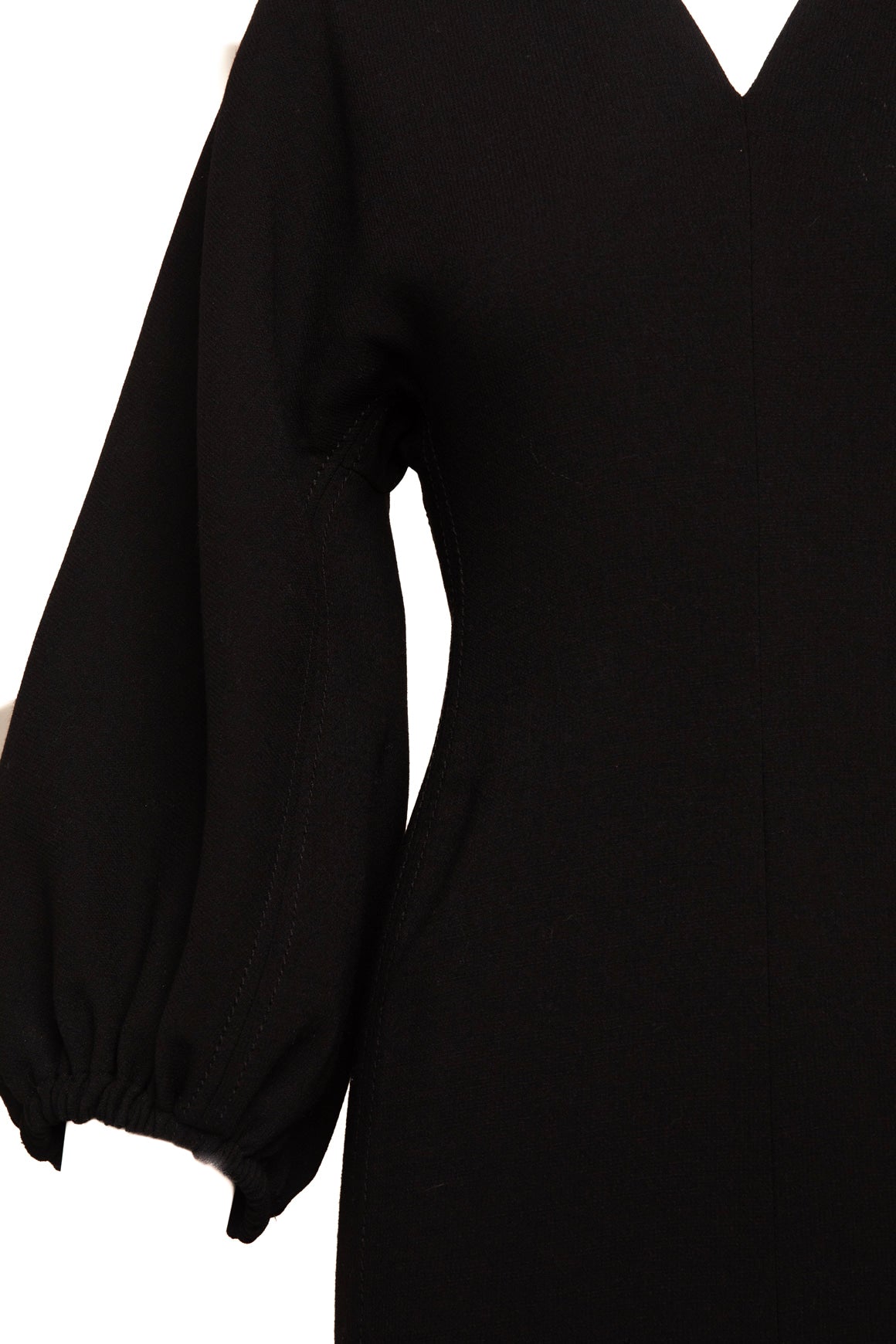 VALENTINO Black Wool Maxi Dress (Sz. 40/4)