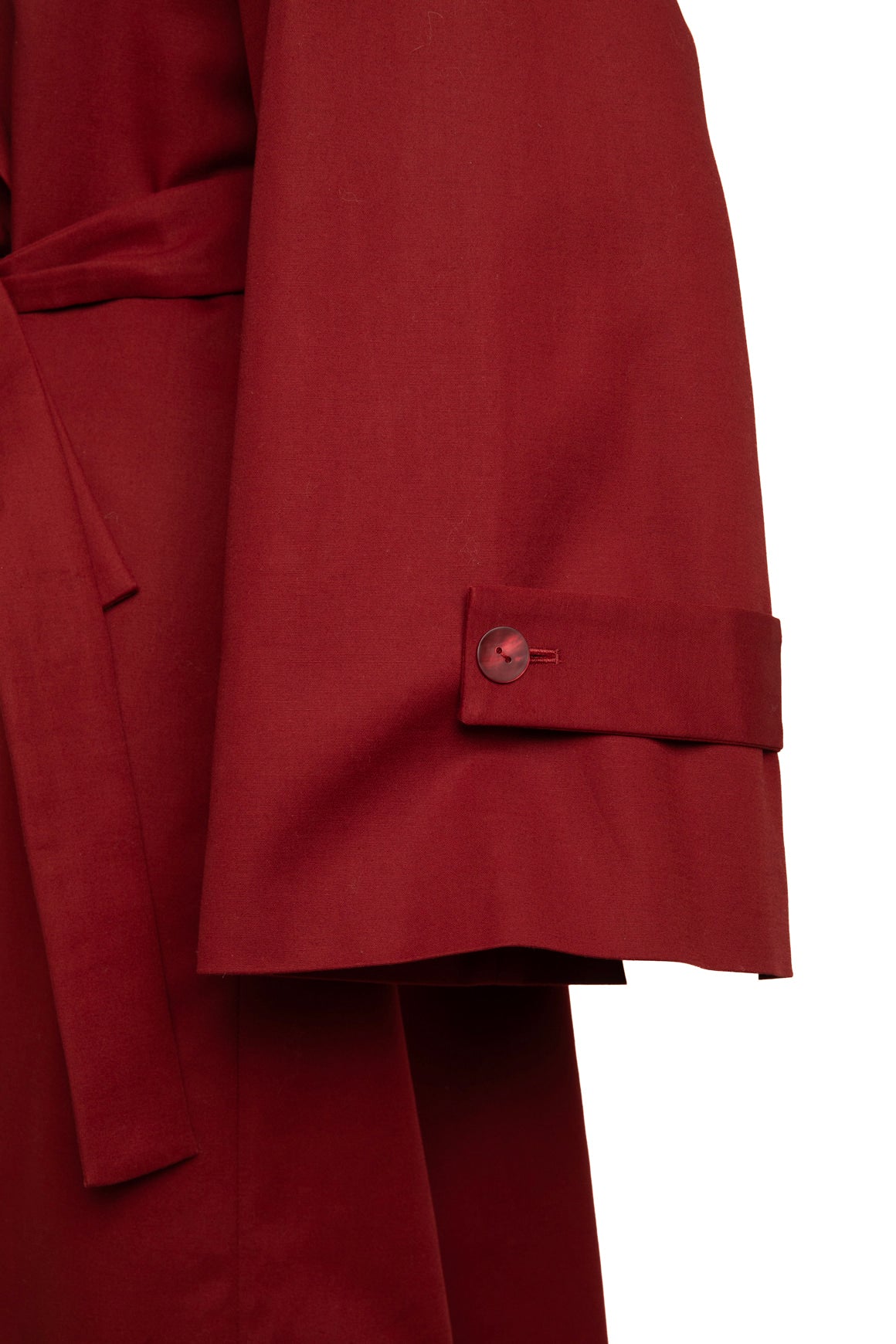 THE ROW Red Oversized Belted Trench Jacket (Sz. M)