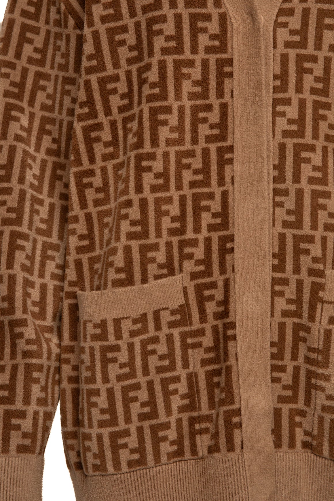 FENDI Zucca Print Chenille Cardigan (Sz. 42/6)