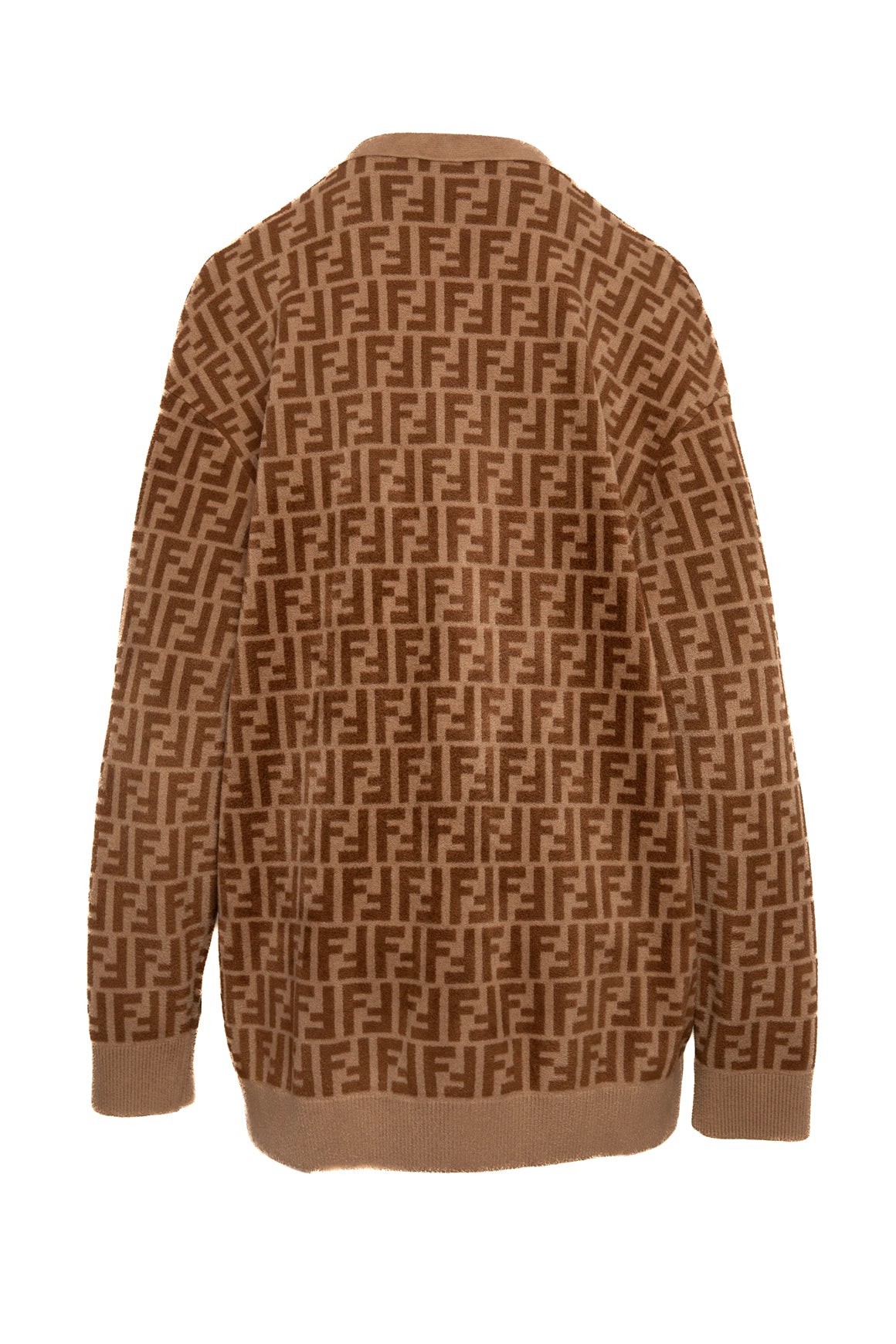 FENDI Zucca Print Chenille Cardigan (Sz. 42/6)