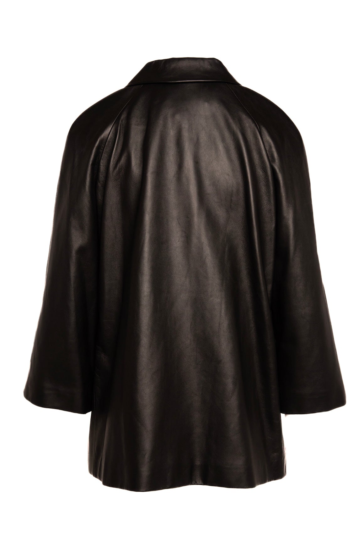 GUCCI Black Leather Button Front Jacket (Sz.44/8)