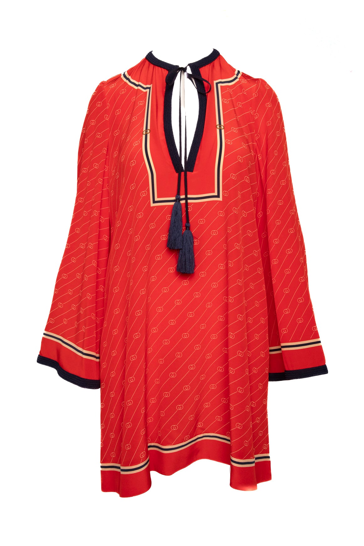 GUCCI Red GG Print Kaftan Mini Dress (Sz.40/4)