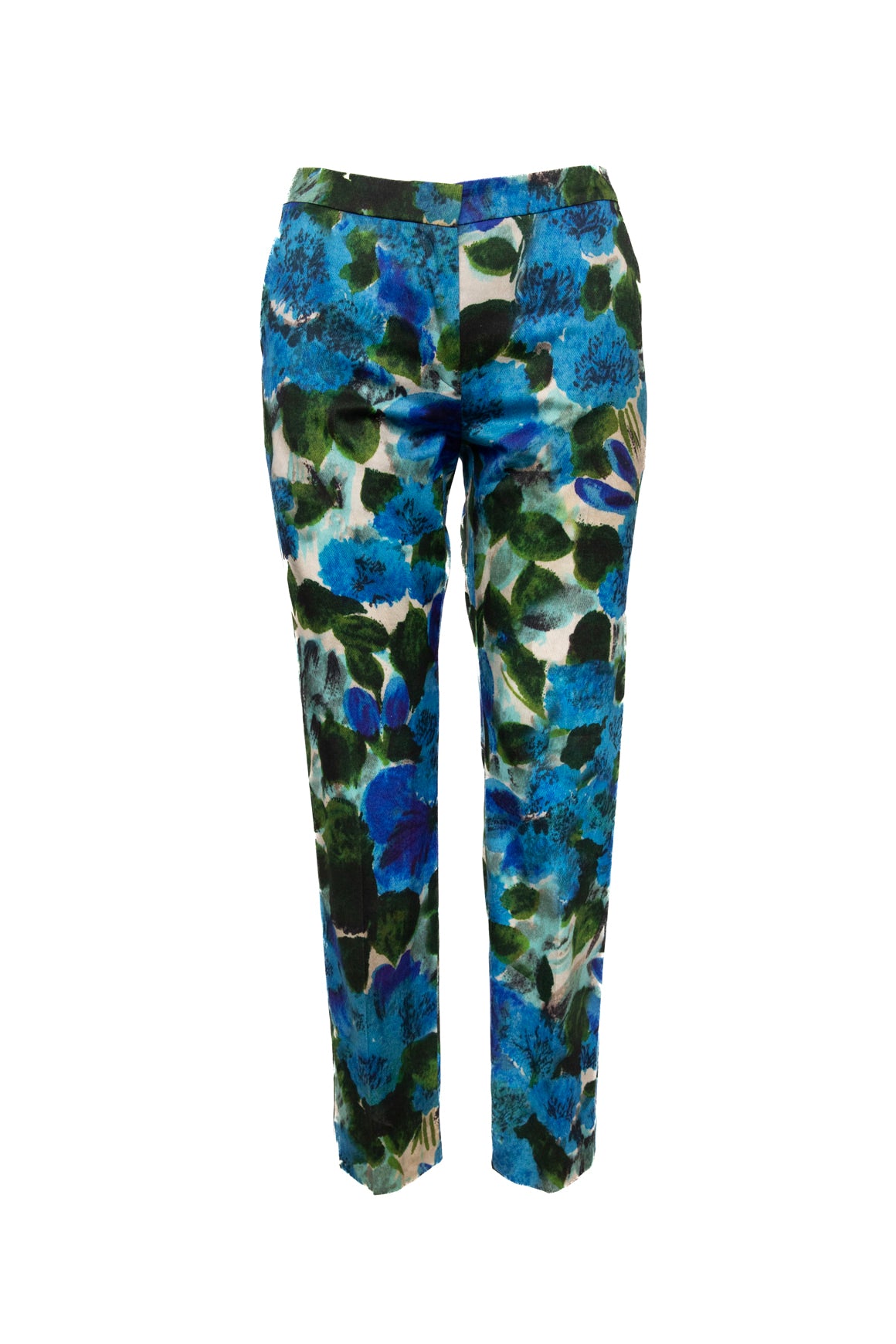 DRIES VAN NOTEN Blue Floral Blazer & Trousers Suit (Sz.34/0)