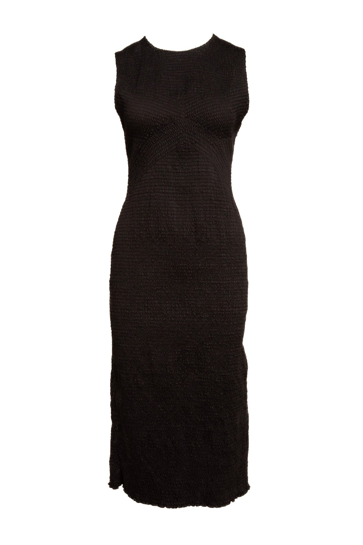 LA LIGNE Black Smocked Midi Dress (Sz. M)